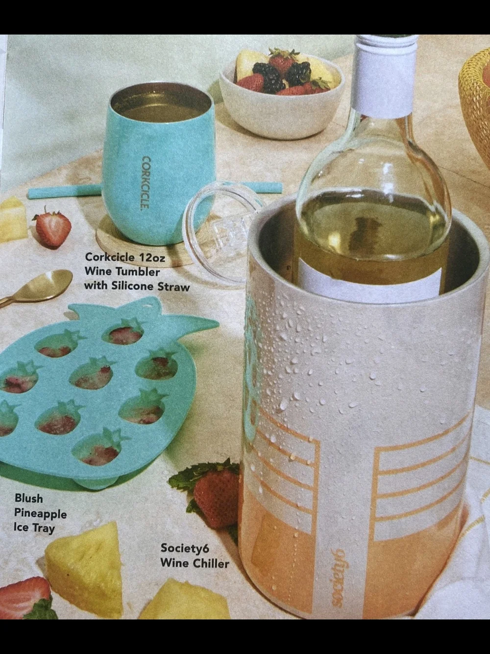 BLUSH Silicone Pineapple Ice Mold Tray SET OF 2 - Teal/Mint Green NIP